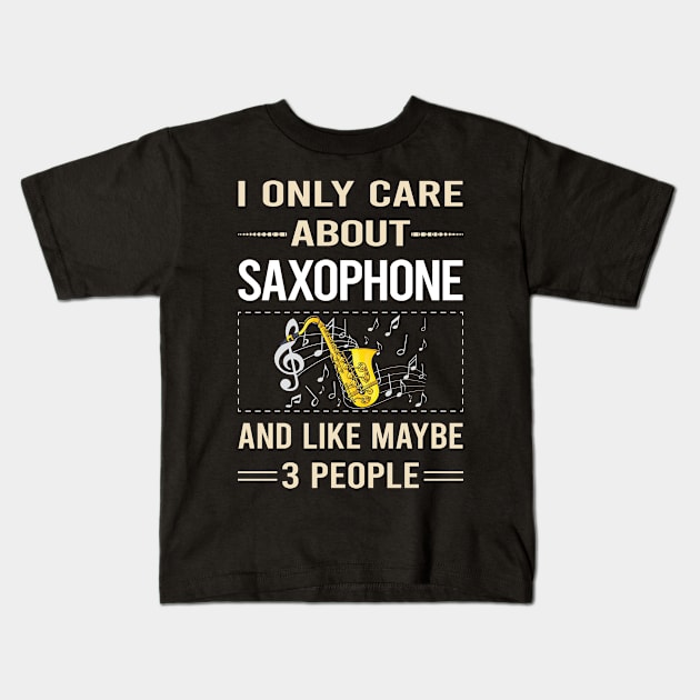 Funny 3 People Saxophone Kids T-Shirt by symptomovertake